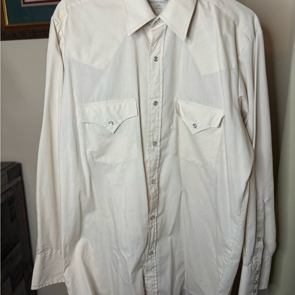 Men's Cream Western Shirt